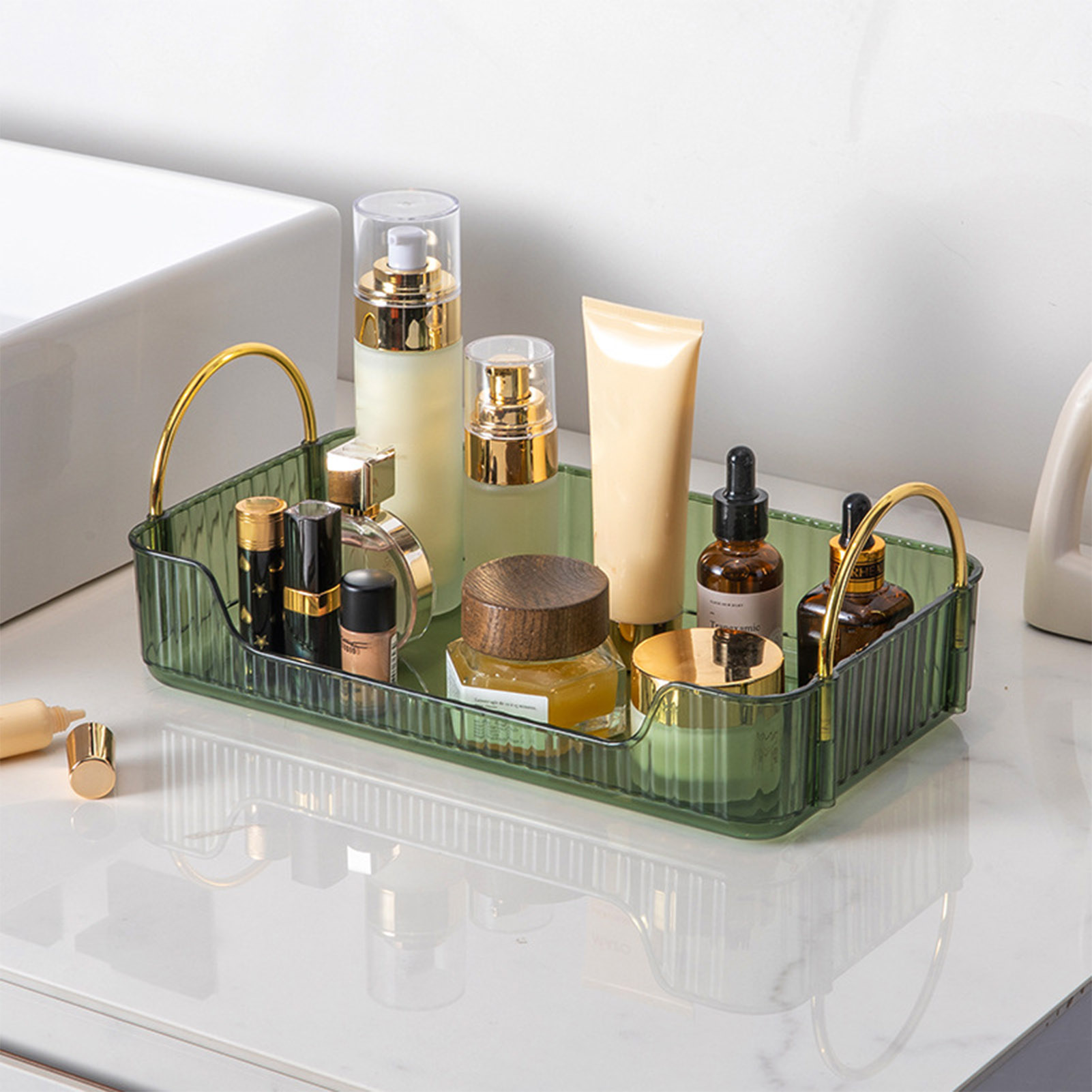 Luxury Skincare Tray - Organizer do łazienki, luksusowy akrylowy regał