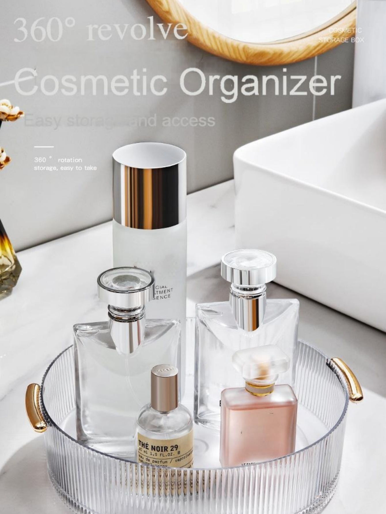Przezroczysta, pionowa, prążko – Luxury Skincare Tray recenzja i cena