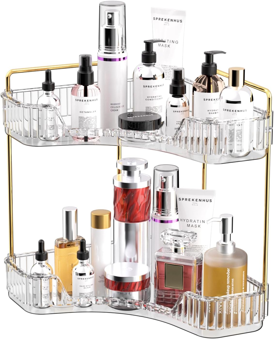 2-poziomowy przezroczysty orga – Luxury Skincare Tray recenzja i cena